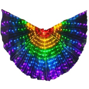 Bestdance Large Colored Belly <strong>Dance</strong> LED Wings Dresses Costume <strong>Oriental</strong> Dancing <strong>Accessory</strong> - Product Image 1