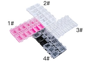 12 Slots Transparent Plastic <b>Nail</b> Storage Box Jewelry Charms Organizer Packaging <b>Case</b> for <b>Nail</b> Art - Product Image 6