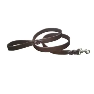 Laisse pour chien en cuir laisse en cuir véritable avec poignée nouée personnel intelligent staffie pitbull bull chien laisse en cuir laisse