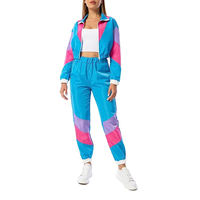 Ensemble de Vêtements Coupe-Vent Rétro 2 Pièces pour Femme, Ensemble Veste Pour Femme, Vente en Gros de Chine