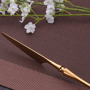 304 Stainless Steel Royal Gold Plated Cutlery Flatware Steak Spoon Set 4 in 1 - Product Image 2