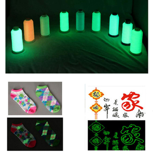 Hilos fluorescentes brillantes para bordar, rojos, amarillos y blancos, brillan en la oscuridad, hilo de noche 100% poliéster, para alfombra - Product Image 4