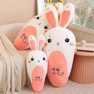 HECION 2025 nouveau <span class=keywords><strong>lapin</strong></span> personnalisé en peluche peluche lapins jouet heureux <span class=keywords><strong>navet</strong></span> <span class=keywords><strong>lapin</strong></span> jeter oreiller - Product Image 5