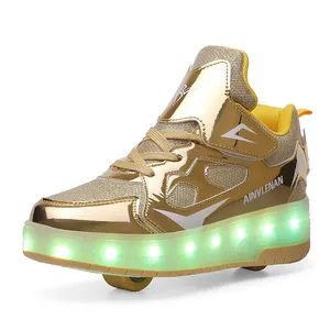 Scarpe a rullo per bambini scarpe da ginnastica per ragazza con ruote Sneaker sportiva con illuminazione a Led per regalo di compleanno per bambini di natale