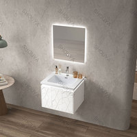 Venta Directa de Fábrica, Mueble de Baño de Pared de Nuevo Diseño con Lavabo de Cerámica y Espejo LED