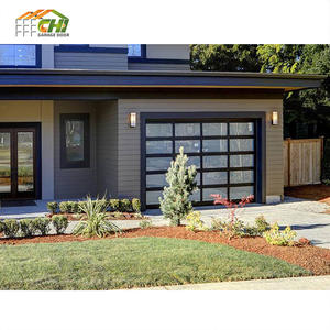 <span class=keywords><strong>Porte</strong></span> <span class=keywords><strong>de</strong></span> <span class=keywords><strong>garage</strong></span> en verre pleine vue CHI Made, finition anodisée noire, verre laminé <span class=keywords><strong>noir</strong></span>, 16x8, 9x7, 9x8, 8x8 - Product Image 3