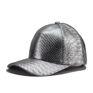 Thời trang ngoài trời da rắn tùy chỉnh da Trucker mũ cho phụ nữ người đàn ông thể thao đồng bằng mũ bóng chày du lịch Kem Chống Nắng Mũ trống - Product Image 2