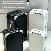 Valise de voyage de luxe en alliage d'aluminium PC, style hybride classique essentiel, 16/18/21/26/30/31/33 pouces