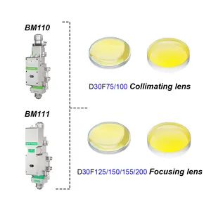 Fonte ZP fabrica lente de foco laser 0-3kw BT240 BM109 BM111 nc30 para cabeça de corte de foco automático