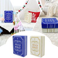 Oreiller en peluche en forme de livre de la Bible B895, s'ouvre, cadeaux religieux chrétiens, cadeaux de fête, cadeaux pour enfants, baptême, Pâques, oreiller de la Bible ODM