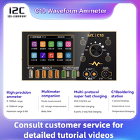 I2C Multimeter C10 Pengukur Amper Gelombang Digital Presisi untuk Alat Ponsel, Deteksi Pengisian Daya, Pengukuran Tegangan, dan Penguji