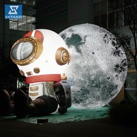 Lune gonflable de haute qualité avec ballon publicitaire planète gonflable astronaute avec lumière