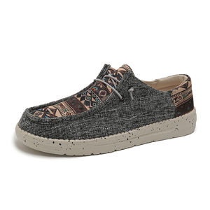 Nouveau style, vente chaude, vente en gros, livraison directe, dernières chaussures mocassins classiques en toile personnalisées pour hommes et femmes, style sport tricoté à plateforme - Product Image 3