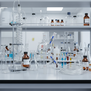 Verrerie <span class=keywords><strong>de</strong></span> laboratoire, tête <span class=keywords><strong>de</strong></span> distillation en verre borosilicate <span class=keywords><strong>de</strong></span> haute précision avec <span class=keywords><strong>robinet</strong></span> en PTFE - Product Image 5
