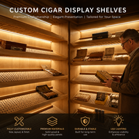 Humidor modulaire pour salon de cigares, étagères pour salle de cigares commerciale, conception et construction clés en main pour sous-sol