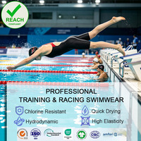 Maillot de bain résistant au chlore pour femmes adultes, séchage rapide, sport actif, haute élasticité, longueur aux genoux, Costume de natation professionnel