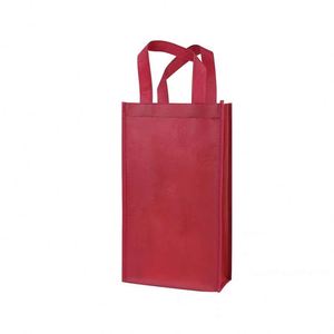 Sac cadeau en non-tissé imperméable rouge vin personnalisé, vente en gros, avec matériau durable - Product Image 5