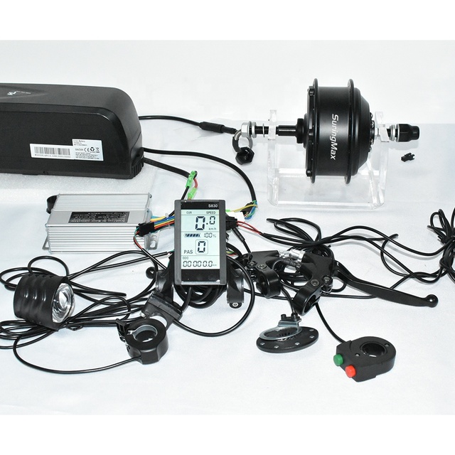 36v 250w brushless Rear Hub Motor Converting LCD Display Dc 24v 350w Electric Cycle E Bike Conversion Kit with Battery Optional