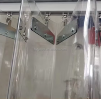 Transparent PVC Coulissant Doux Porte Rideau Mobile Pliable Soudage Porte Store Usine Directe En Plastique Nuances Volets