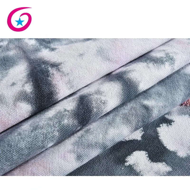 Proceso de teñido anudado hecho a mano tinte reactivo 12oz lienzo de algodón GRS tela reciclada