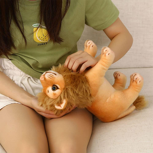 V147 di alta qualità Golden leone peluche peluche simpatici animali di peluche realistici Premium leone giocattolo Huggable regali per la casa dei bambini decorazioni - Product Image 4