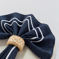 WML022 Sets de table en lin brodé de luxe, isolants thermiques, élégants, en tissu, pour restaurant