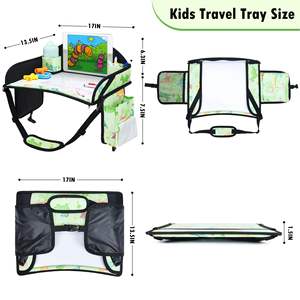 Échantillon gratuit personnalisé nouveau multifonctionnel enfant en bas âge siège arrière de voiture plateau de voyage organisateur enfants plateau de voyage plateaux pour tout-petit noir - Product Image 5