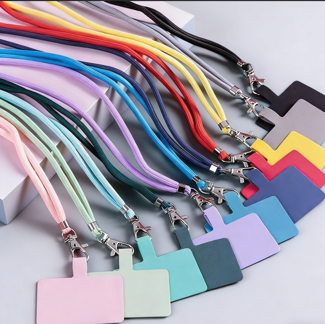 TPU Nylon Phone Accessories Universal Crossbody Necklace Smartphone Covers Strap Patch Tab Tether Cell Mobile Phone Lanyard
