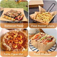 Papiers alimentaires en gros résistants à la graisse, feuilles de papier pour pique-nique, feuilles de papier ciré pour beurre, sandwichs, hamburgers, pâtisseries et boulangeries