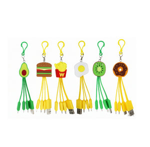 Porte-clés en PVC en forme d'avocat, câble de charge USB 3 en 1, 4 en 1, nouveauté, forme de fruit, USB portable <span class=keywords><strong>type</strong></span> C, micro, tout-en-un, cadeau - Product Image 6