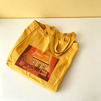 Sac fourre-tout en toile imprimé dessin animé personnalisé, écologique, anti-poussière, pour le shopping, promotionnel, cadeau, fournitures de travail