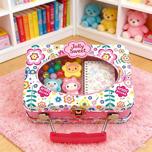 Caja de lata con cerradura y ventana; Caja de lata de embalaje de dulces con asa; Caja de lata rectangular personalizada - Product Image 6
