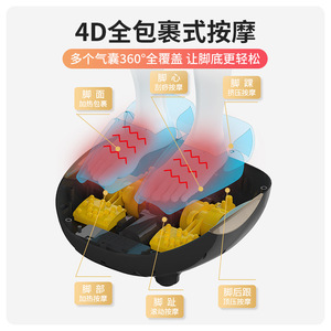 Yiyang Electric Foot Massager Full Coverage For Feet And Legs With Button Control <b>Plug</b> In Black - Product Image 3
