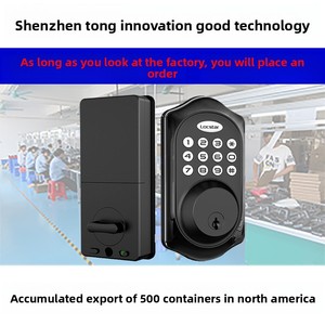 American Style Tuya Smart <strong>Lock</strong> for <strong>Small</strong> Wooden <strong>Door</strong> Combination Electronic Deadbolt with for Bluetooth Remote WiFi Connectivity - Product Image 2