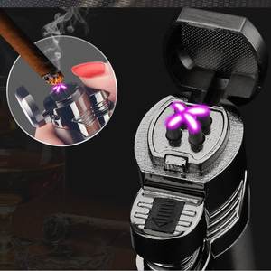New Arrival Double Electronic Windproof Cigarette Metal Plasma ODM OEM Usb Arc <b>Lighter</b> Gift Box Giveaways <b>Rechargeable</b> Bulk - Product Image 6