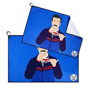 Microfiber Waffle Ball Cleaning Towel Custom Logo Accessories Sublimation Golf Towels With <b>Grommet</b> and Hook - Product Image 1
