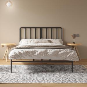 Minimalist Black Metal <b>Bed</b> <b>Frame</b> Full Size <b>Platform</b> Bedstead Stable Design Bedroom Furniture - Product Image 2