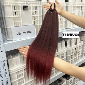 Extensiones de Cabello de Cola de Caballo Sintética Rubia de 24-26 Pulgadas al por Mayor, Extensiones de Cabello de Cola de Caballo <span class=keywords><strong>con</strong></span> Elástico - Product Image 5