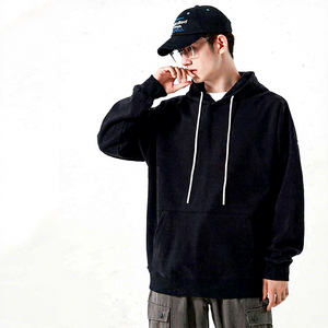 Sudadera con Capucha Oversize de Algodón Blanco para Hombre, Color Liso, Casual, con Forro Polar, Diseño con Bolsillos en las Mangas, Ropa de Otoño 2027 - Product Image 5