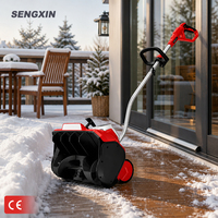 SENGXIN Penyapu Salju Elektrik Lebar Pembersihan 43cm Motor Tanpa Sikat 36V 2000W Penyembur Salju Tanpa Kabel dengan Jarak Lempar 8m