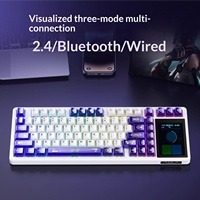 Clavier mécanique AULA Tarantula L99 avec rétroéclairage RVB, rythme musical, écran tactile LPS de 3,98 pouces, pour jeu sans fil 2,4 trois modes