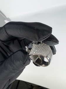 Anillo de Zirconia con Corte Ovalado y Engaste de Garras, Joyería de Piedras Preciosas de Diseño Moderno, Anillo Hiphop Brillante - Product Image 5