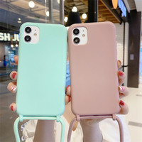 Lanière Collier Cas De Luxe Écologique Bandoulière Corde Téléphone Cas Pour iPhone 14 13 12 11 Pro Max XS MAX XR 6 7 8 Plus SE