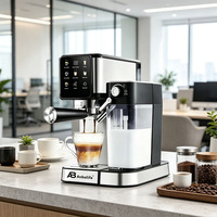Cafetera Espresso Anbolife de 20 Bares con Pantalla Táctil IMD, Sistema de Espuma de Leche Totalmente Automático, 12 Funciones, OEM, CE