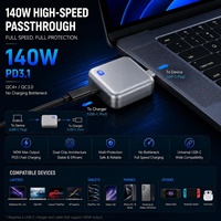 Adaptateur de charge intelligent à arrêt automatique avec protection contre la surcharge et séparateur de charge complet pour téléphones, ordinateurs portables et tablettes USB-C