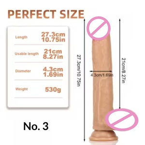 Dildo en silicone liquide double couche grande taille, simulation de pénis, masturbation féminine, jouet sexuel pour adultes multi-tailles pour femmes - Product Image 4