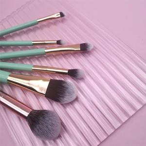 YRX, 6 uds., mango corto <span class=keywords><strong>de</strong></span> viaje, Brtush, fácil <span class=keywords><strong>de</strong></span> llevar y almacenar, salida <span class=keywords><strong>Original</strong></span> <span class=keywords><strong>de</strong></span> fábrica, juego <span class=keywords><strong>de</strong></span> brochas <span class=keywords><strong>de</strong></span> <span class=keywords><strong>maquillaje</strong></span> personalizadas suaves hechas a mano - Product Image 2