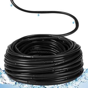 Tuyau d'irrigation goutte à goutte 100FT 14, tuyau flexible en PVC noir pour système d'arrosage hydroponique de jardin - Product Image 1