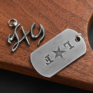 Tùy chỉnh kim loại chết tem 3D logo dập nổi kỷ niệm <span class=keywords><strong>Dog</strong></span> <span class=keywords><strong>Tag</strong></span> Vòng cổ cho nam giới - Product Image 4