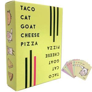 Jeu de société transfrontalier Taco Cat Goat Cheese Pizza en anglais, jeu de cartes en papier pour 10 joueurs, 14 ans et plus - Product Image 1